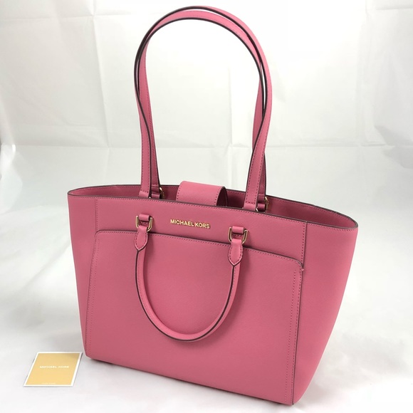 MICHAEL Michael Kors Handbags - New! Michael Kors Pink Leather Large Satchel